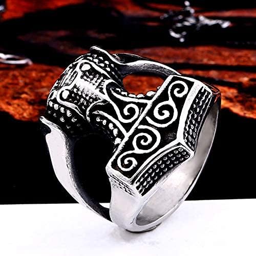 BAVIPOWER Thors Hammer Mjolnir Viking Ring for Men 316L Stainless Steel Norse Scandinavian Vikings Jewelry - Image 2
