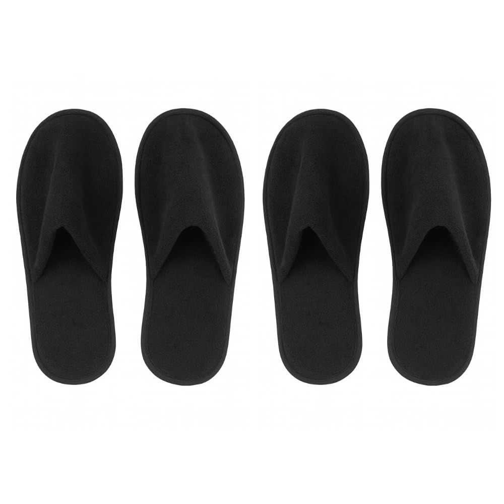 Caneco Black Disposable Hotel Slippers for Men & Women – Eco-Friendly Spa Guest Slippers for Hotels, Travel, Home & Winter Comfort-picture-11