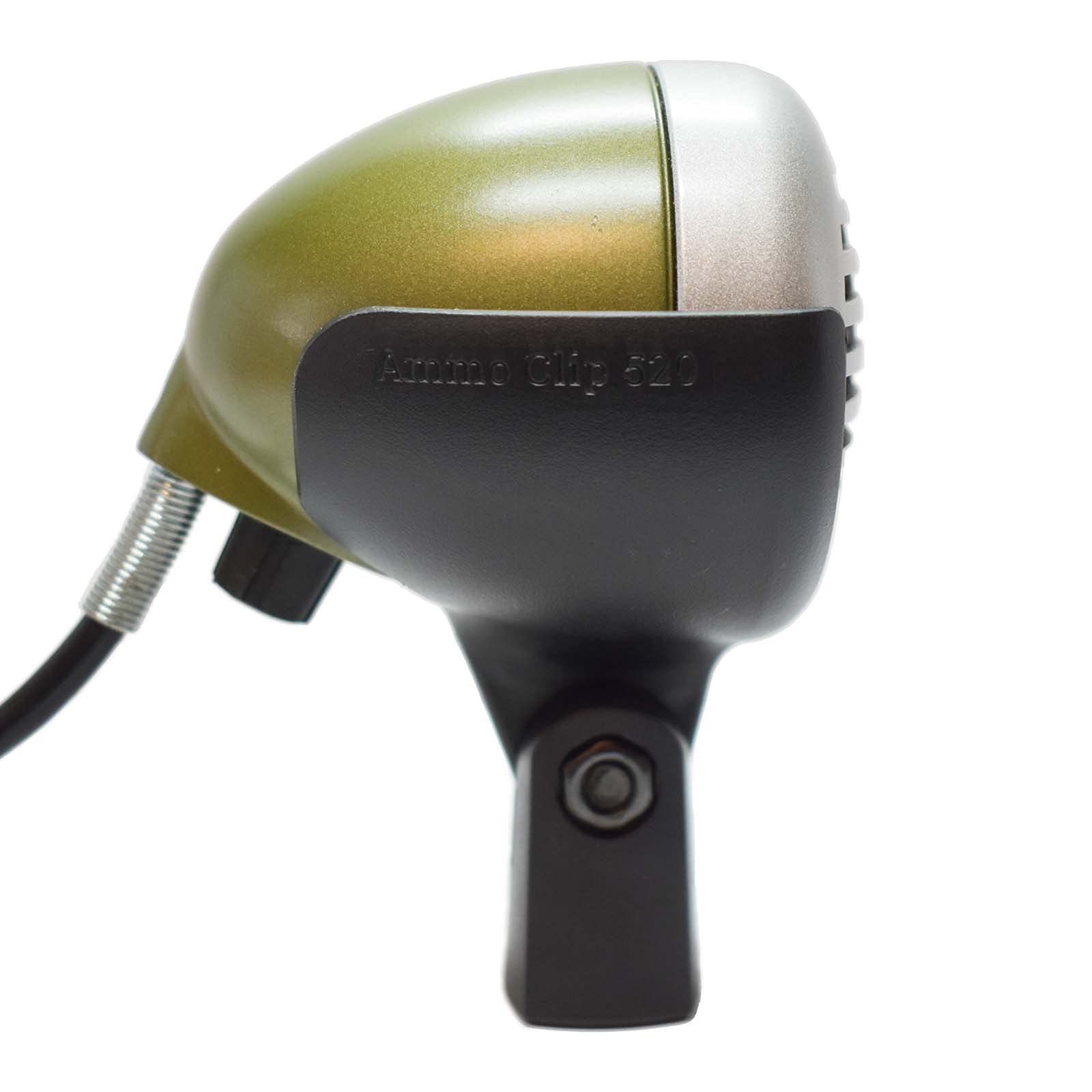 Klips amunicyjny 520 Bullet Uchwyt na mikrofon kompatybilny z Shure 520DX Green Bullet, Superlux D112/C i innymi podobnymi mikrofonami harmonijkowymi (naturalny