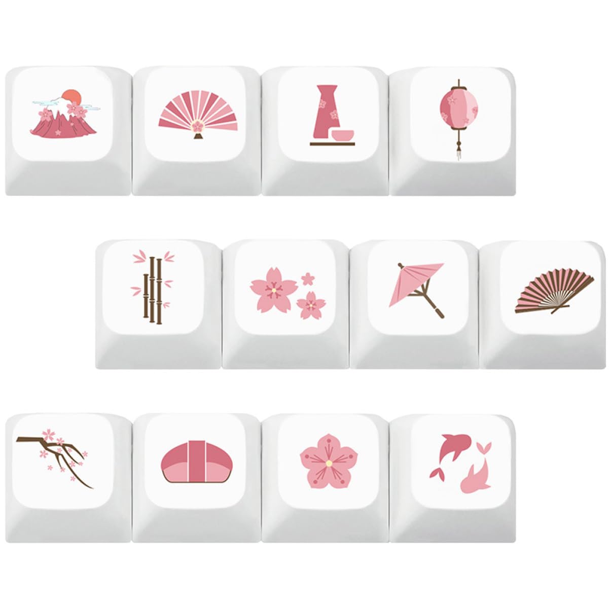 Angoily 60stücke Mechanische Tastatur-tastenkappen Mit Floralen Mustern Hochwertige Sublimierte Für Individuelles Design Langlebig Für Gamer Und -enthusiasten