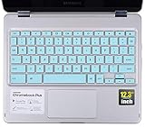 Keyboard Cover Skin for for Samsung Chromebook Plus(12.3 inch) XE513C24 / Samsung Chromebook Pro(12.3 inch) XE513C24(NOT Fit Samsung Chromebook Plus XE521QAB), Mint Green