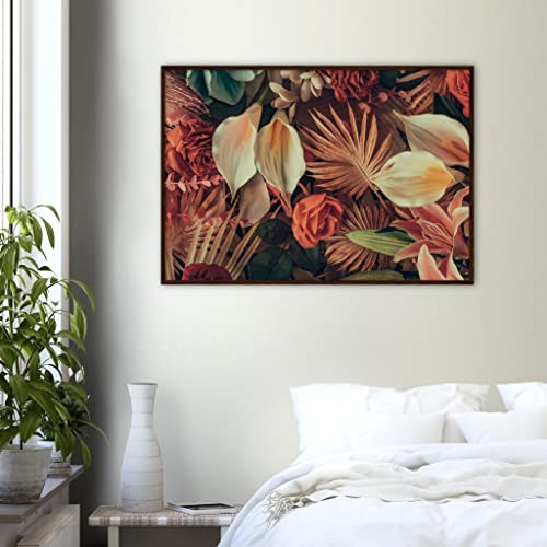 Art mural floral Calla Lily Rose pour sublimer le design de votre salon contemporain