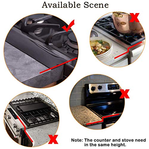 Silicone Gap Cover, (2 Pack) Silicone Gap filler Stopper Kitchen Stove Counter Gap Covers - Flexible Stove Space Fillers, Food Grade (25inches, Clear)