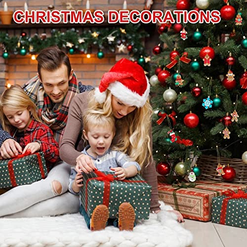 Ymwei202188 24 Pack Christmas Gingerbread Ornaments Set For Tree, Tree Hanging Ornaments, Decorations，Ginger Man With Strings Figurine Xmas Mixed Colors-B #TOP6