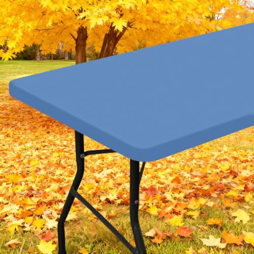 Smiry Elastic Fitted Polyester Tablecloths for 6 Foot Rectangle Tables by Smiry - Used condition - US$15.32
