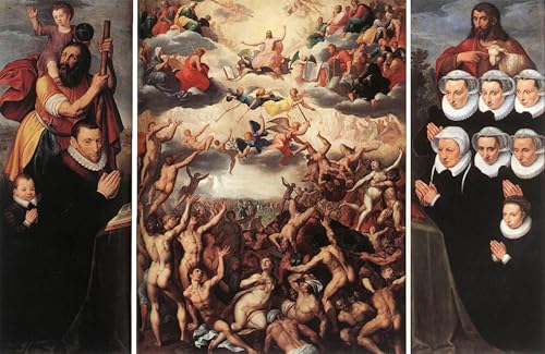 Tableaux peinture sur toile Le Jugement Dernier 60x90cm Jacob De Backer