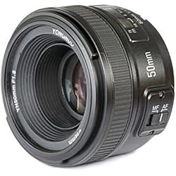 Objetivos Nikon Para Fotografia Deportiva YONGNUO YN50 50mm F1.8 Lente Objetivo (Apertura F/1.8) para Nikon DSLR Cámara Fotografía, Enfoque Automático de Gran Apertura + NAMVO difusión