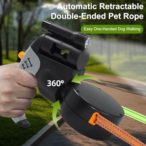 Laisse rétractable pour chien réglable 360° pour la course et randonnée - 3