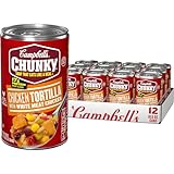 Campbell's Chunky Soup, Chicken Tortilla Soup with Grilled White Meat Chicken, 18.6 Oz Can (Case of 12)