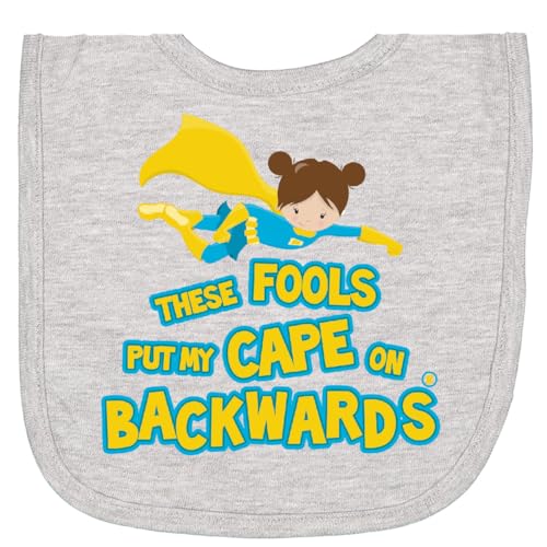 inktastic These Fools Put My Cape on Backwards Funny Newborn Bib