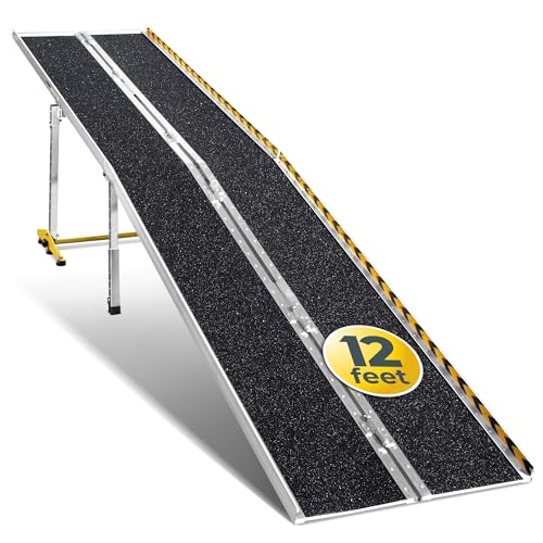 MAASTERS 12 Feet Aluminum Wheelchair Ramp