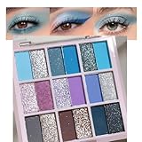 Paleta de ojos coreana de 18 colores, mate, nacarado y purpurina, tendencias frescas de primavera y verano, incluye 2 pinceles dobles (02#)