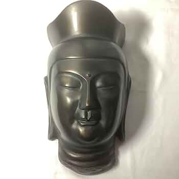 京都　広隆寺　弥勒菩薩　仏面　壁掛　彫刻 Amazon.co.jp: 鉄面 弥勒菩薩 京都広隆寺の弥勒菩薩 お面 仏像