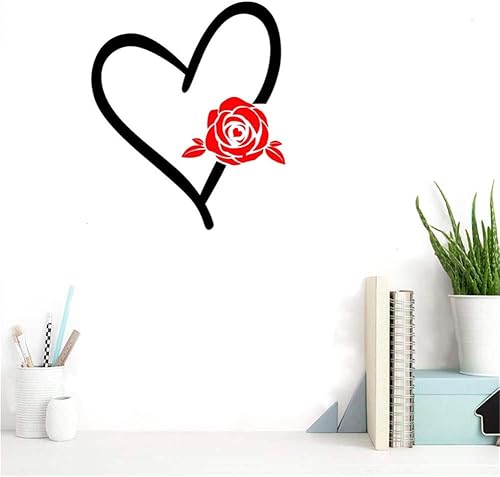 Vista 17 de BIBITIME Vinilo adhesivo de pared de 16.93 x 16.93 pulgadas, diseño de corazón amarillo para habitación de niños, bebés, bebés, bebés, bebés, bebés