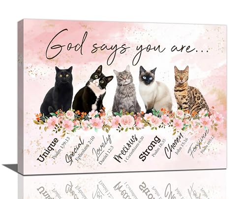 decor wall art cat canvas