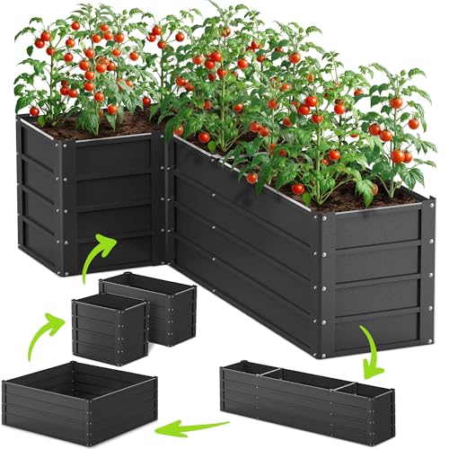 Modular Raised Garden Beds Kit - 6x3x2 Tall 13 in 1 DIY...