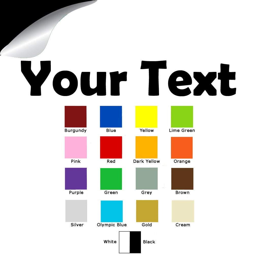 Die personnalisé Coupe Vinyle Autocollant personnalisé Fait Logo pour façonner l’Ordre extérieur Couleur Sticker Voiture Pare-Chocs fenêtre RoundName Phrase Texte étiquette