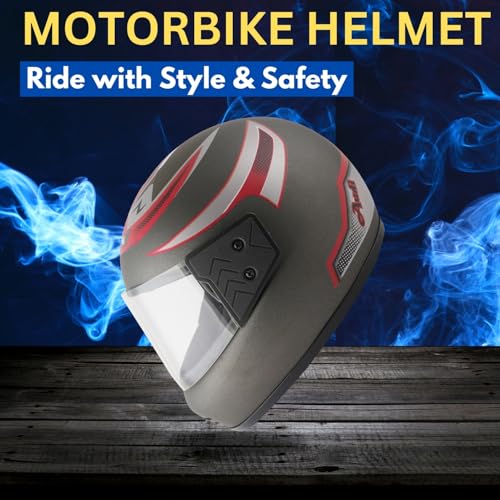 Image of Sage Square Audi Kimi Full Face Helmet | ISI Certified | Clear Visor | Ultra Comfort Inner Padding Extra Comfort & Stylish