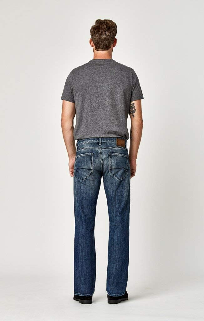 Mavi Men's Josh Bootcut Jeans, Midrise Jeans for Men, Deep Shaded Stanford, Men's Blue Jeans,