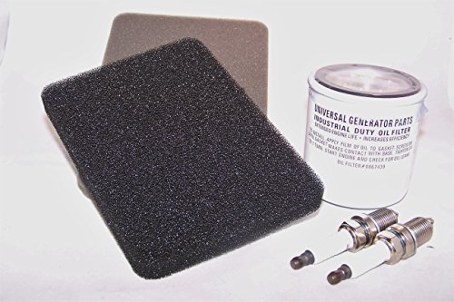 Generac 0G84420151 Portable Generator Air Filter Sets and Multipacks (Air, Oil and Spark Plugs (496018T) Maint Kit)