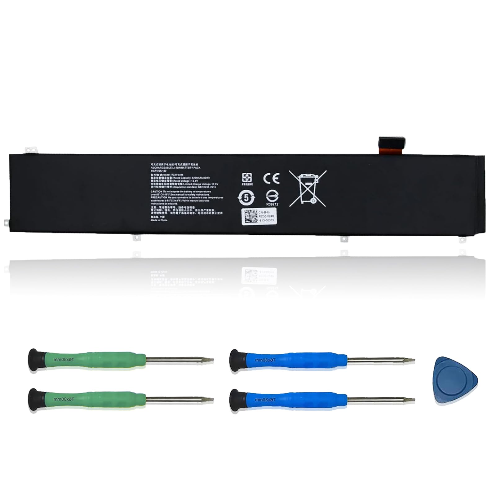 RC30-0248 Laptop Battery Replacement for Razer Blade 15 2018 i7-8750H RZ09-02386E91 RZ09-02385W71-R3W1 RZ09-0288 RZ09-0301 RZ09-03017 Series Notebook RZ09-02386 15.4V 80Wh 5290mAh