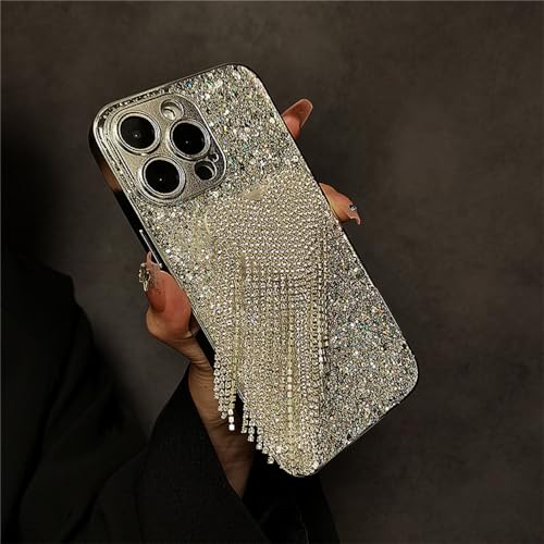 Coque strass iPhone 13 avec support cœur pour visionnage stable - 5