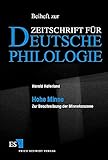 Hohe Minne: Zur Beschreibung der Minnekanzone (Beihefte zur Zeitschrift für deutsche Philologie, Band 10)