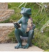Cynkeyee Frog Garden Decor Statues - Patio Yard Garden Gnome Outdoor Gardening Gifts for Women, R...