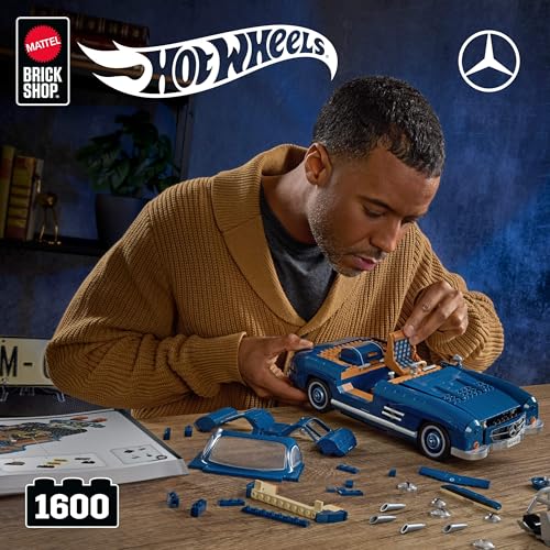 Mattel Brick Shop Hot Wheels Mercedes-Benz 300 SL Building Toy Kit - image 2