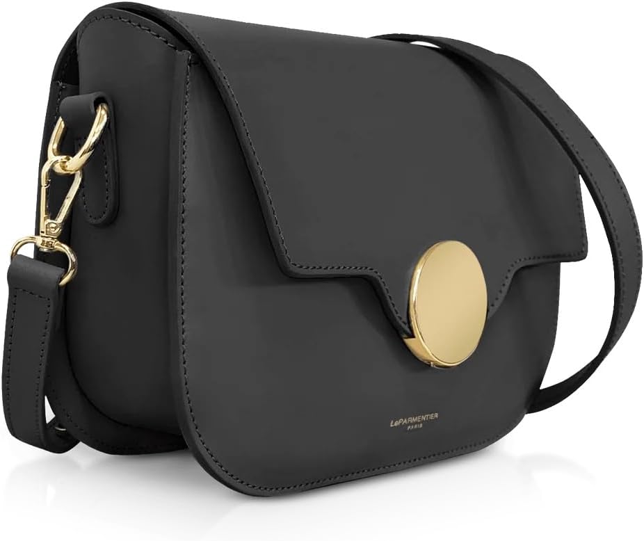 San Pedro Leather Shoulder Bag, 9.8 x 7.5 x 3.1 inches, Goldtone Hardware - Image 2