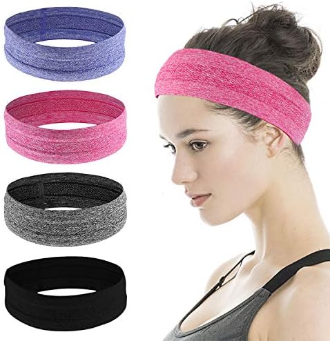 Sport Headband Sweatband for Women Men Elastic Head Band Non Slip Hairband Athletic Headband Moisture Wicking Headwear Hair Band for Sports