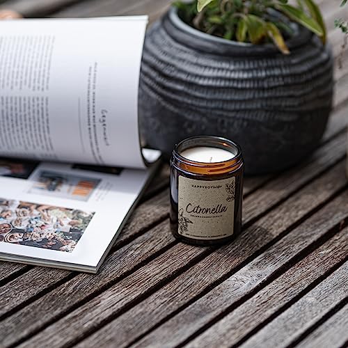 Anti-Mücken-Kerze Happysoy aus Sojawachs mit Citronella-Öl