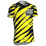 Camiseta De Manga Corta MTB para Hombre,Ropa De Ci...: [MATERIAL DE ALTA CALIDAD]--La camiseta está hecha de fibra de poliéster 100% con textura suave y alta elasticidad. El material de diseño de malla de fútbol proporciona características muy transpirables para mantenerte fresco mientras conduces. [ABSO...