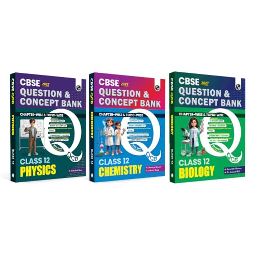 PW CBSE Question & Concept Bank (QCB) Class 12 Physics, Chemistry, Biology COMBO Set of 3 Books Chapterwise & Topicwise Solved Questions For 2027 Exam