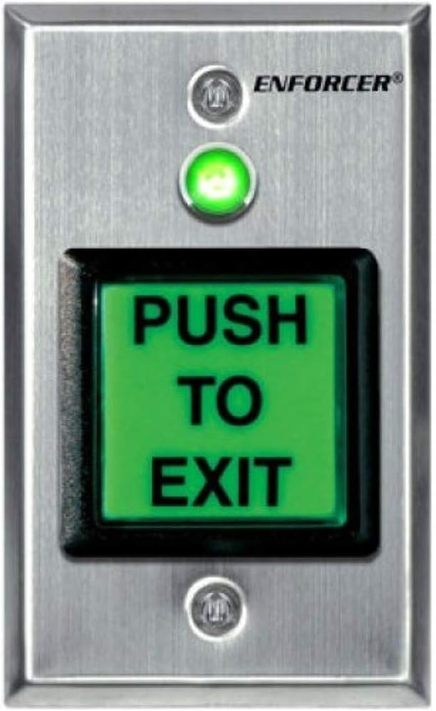 Seco-Larm Enforcer Push-to-Exit Plate, Illuminated with Timer (SD-7623-GSTQ)