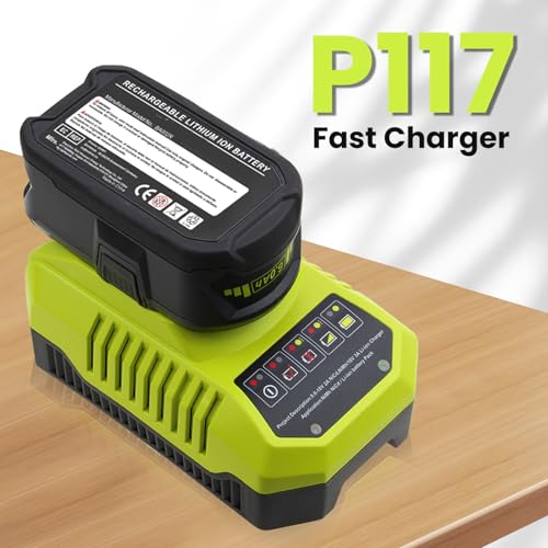 Image of Reoben P117 Rapid Charger Replacement for Ryobi 18Volt Charger Compatible with Ryobi 9.6V-18V Battery P102 P108 P189 P197 P103 P105 P107 P190 P191 PBP002 PBP005