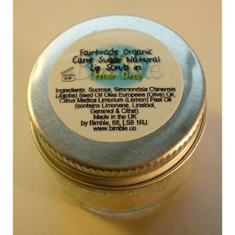 Bimble Organic Raw Cane Sugar Natural Lip Scrub 25g - Lemon Drop Flavour Cover