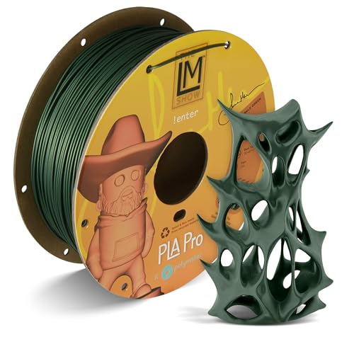 Image of Polymaker PLA PRO Filament 1.75mm 1kg, Tough & High Rigidity LM Sparkle Green 3D Printing Filament 1.75mm, PolyLite PLA PRO 3D Printer Filament 1.75mm, Print with Most 3D Printers