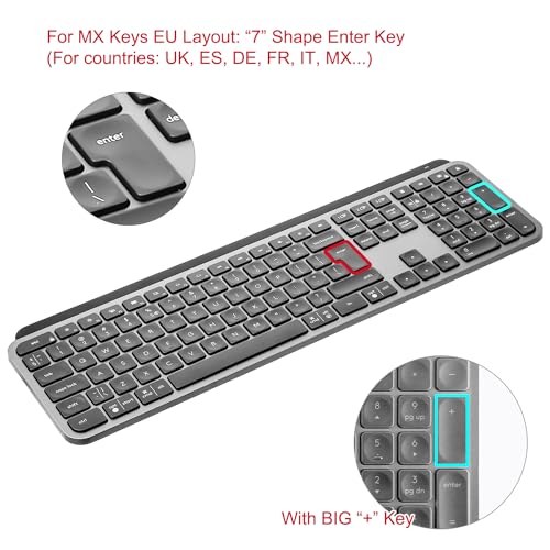 Digi-Tatoo Keyboard Cover compatible with Logitech MX Keys S/MX Keys/Craft Keyboard (EU/UK ISO Layout - Image 2