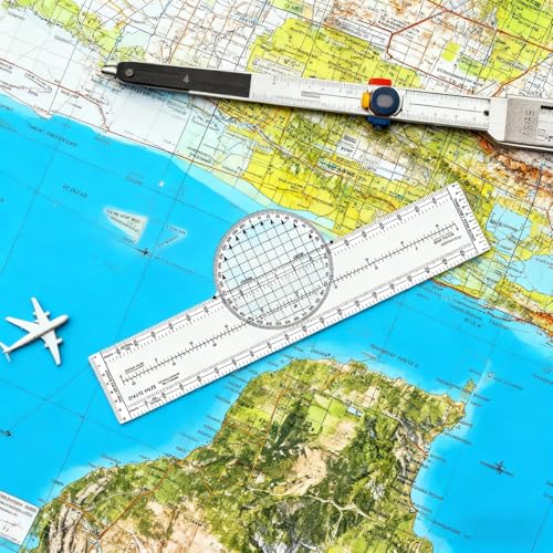 Traceur CRP-1 aviation plastique transparent avec échelles Nautique Miles