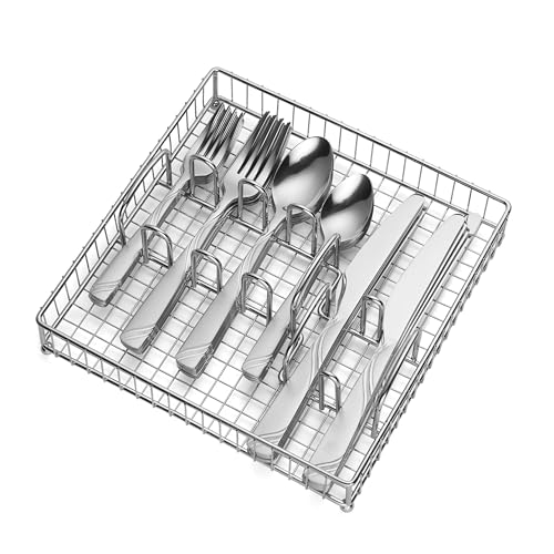 Cambridge 422340CBW2T Tabitha Sand 40-Piece Flatware Set With Caddy