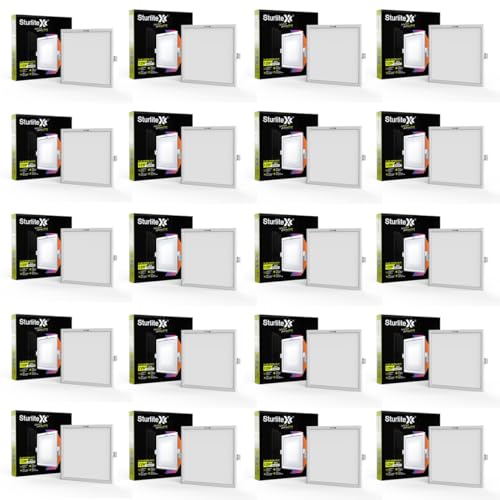 Image of Sturlite Dex 12W Square LED Downlight|Cool White Color Temperature (6.5k)|Cut-Out 4 Inch|1200 Lumens Recessed Panel & Surge Protection Ceiling Light for Multiple Usage - (Pack of 20)