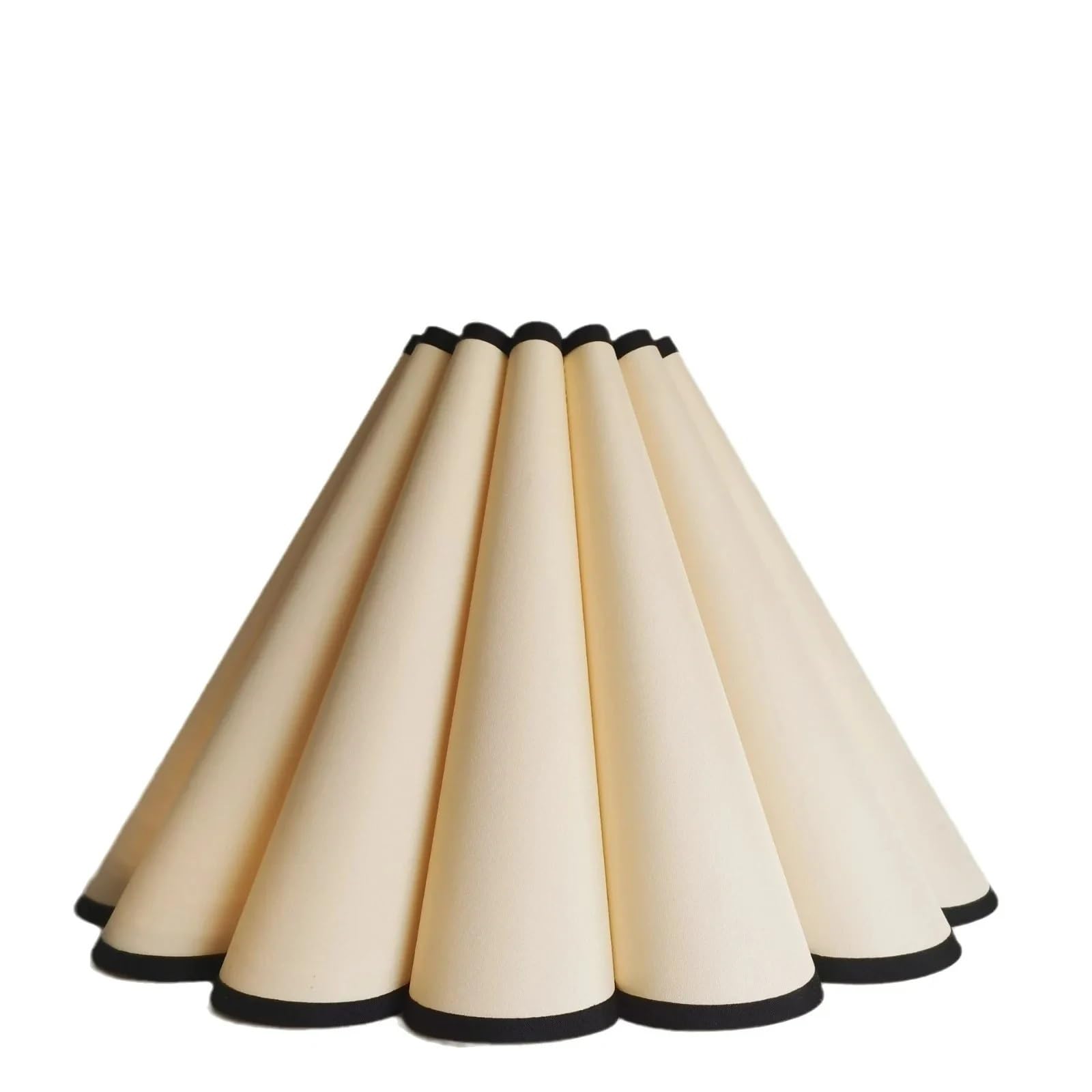 Lopjggyf Beige Fabric Petal Lampshade For Table Lamps Floor Chandeliers Bedside Ceiling Shade Replacement For Lamp
