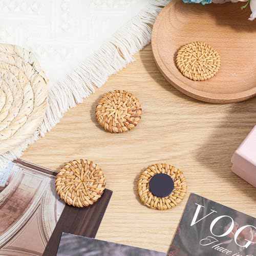 20 imanes rattan decorativos redondos para nevera miniatura 5