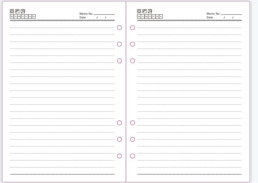 A5 Paper refill Smart Notebook calendar notes