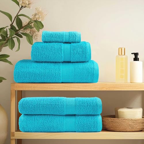 FasbaToallitas 4 pcs Turquesa 15 x 21 cm Algodón