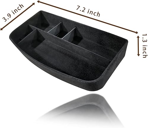 Miniatura 7 de Muslogy Bandeja para lentes de sol VW ID.4, consola y ranura para tarjetas, organizador de almacenamiento flocado, accesorios interiores compatibles