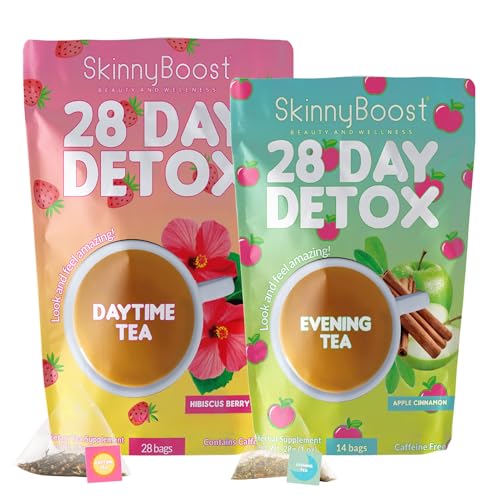Skinny Boost Detox Tea Kit Slimming Tea for Weight, Metabolism, Energy, Bloating & Colon Cleanse –...