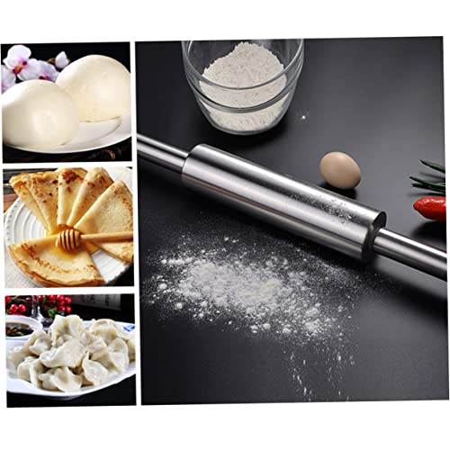 Rodillo de cocina, rodillo de cocina, rodillo de acero inoxidable, rodillo de masa para hornear, rodillo de masa, rodillo antiadherente, herramientas para hornear de acero inoxidable, rodillo de ama