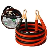 Cavi Batteria 80A – 1,5 m | Per Moto e Scooter fino a 1000cc | Pinze isolate ad alta presa | Cavi avviamento Ventux Gear Serie Essential